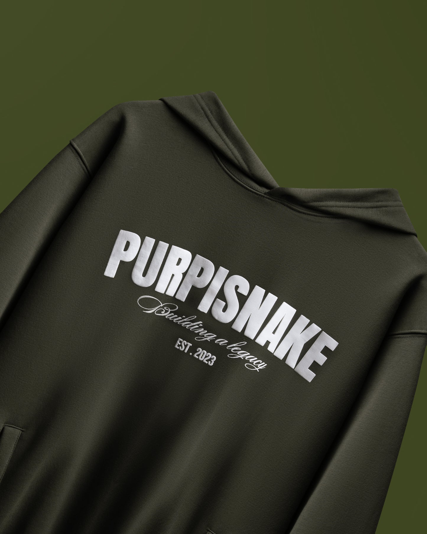 Green melange hoodie