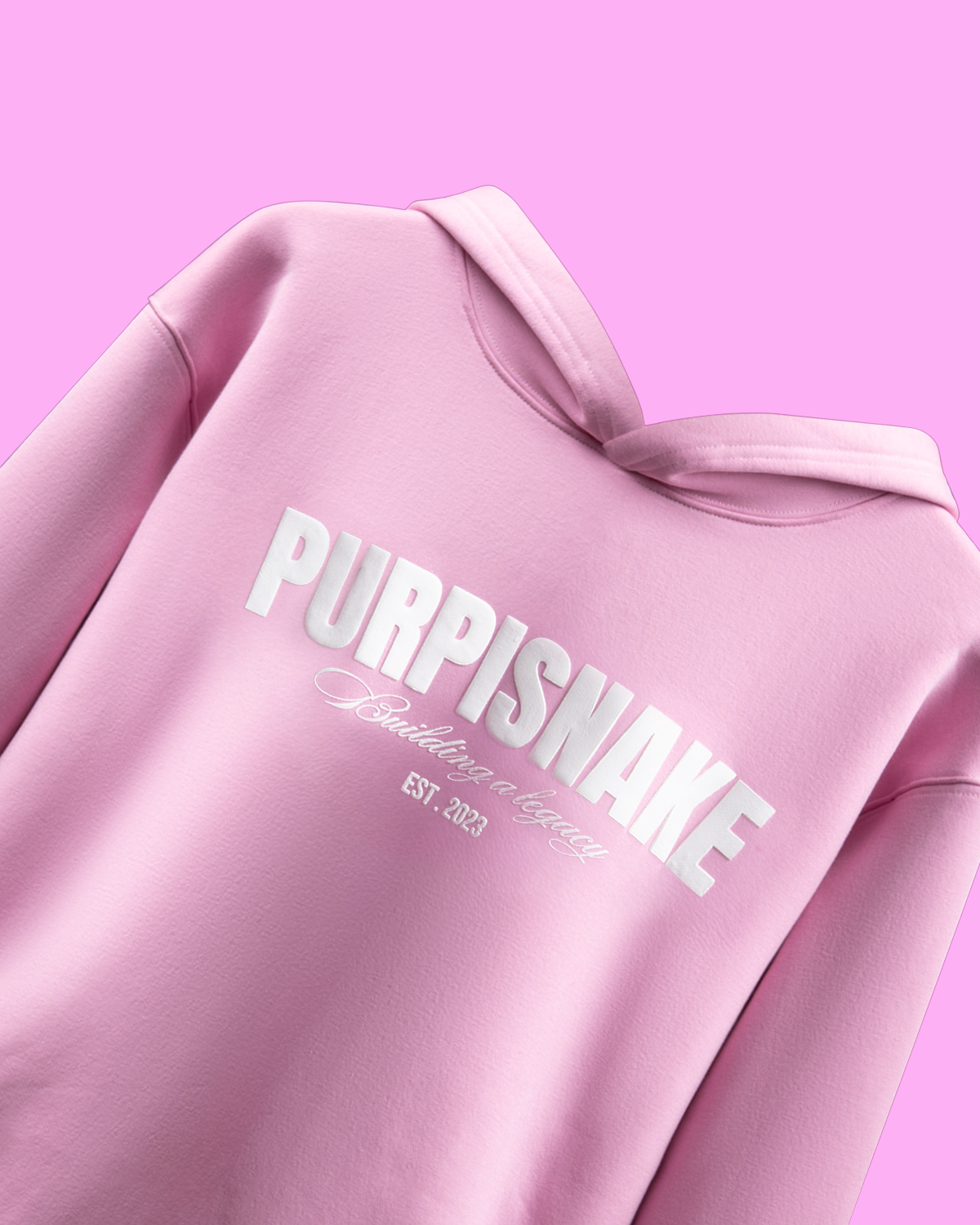 Pink melange hoodie