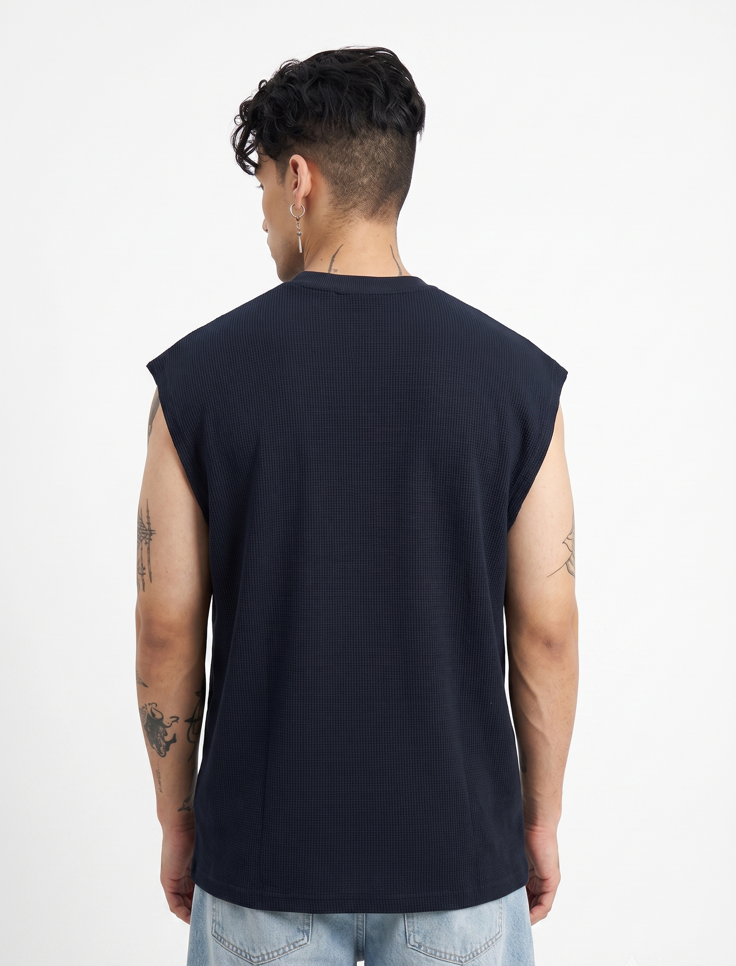 Waffle tank black