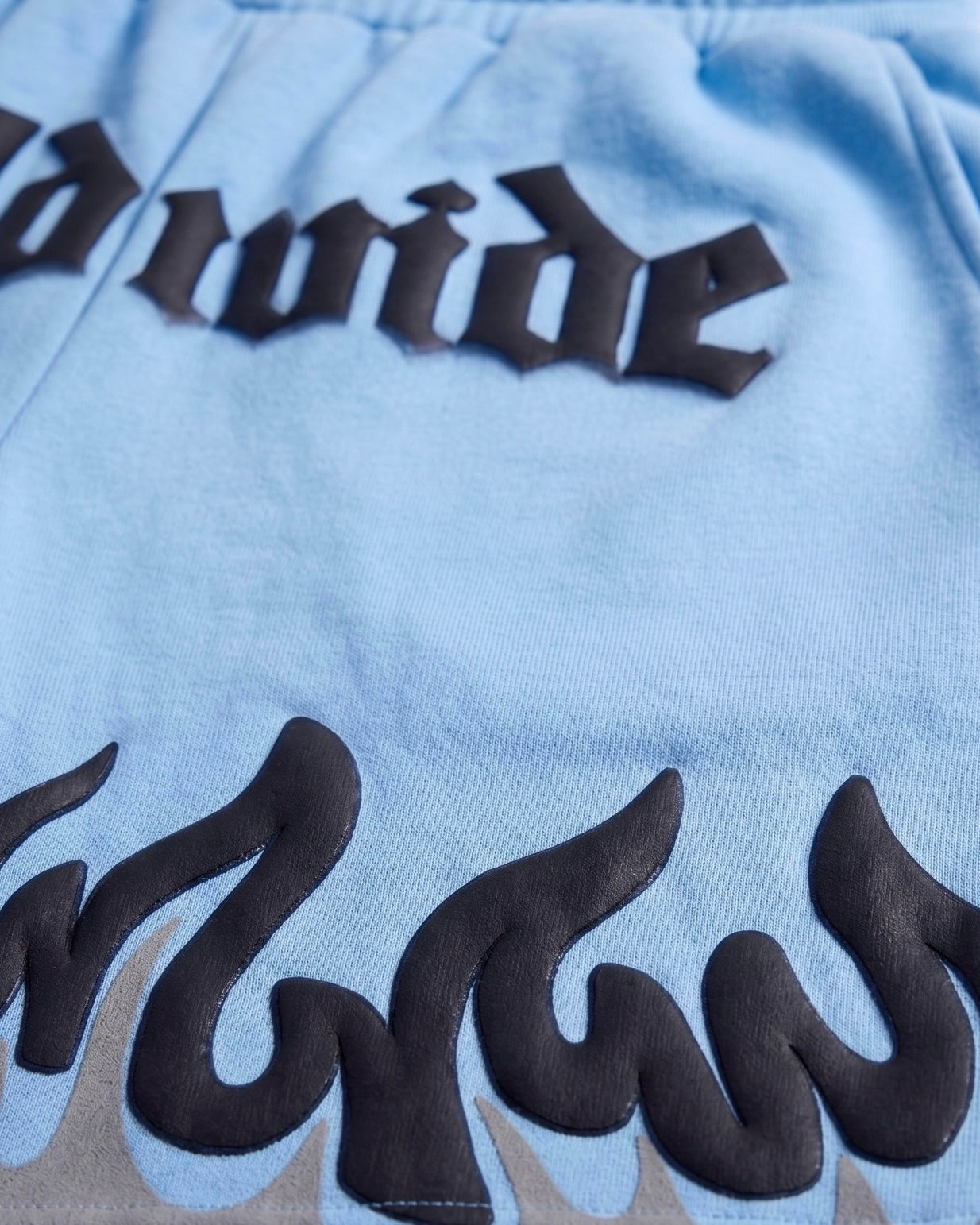 Light blue flame shorts