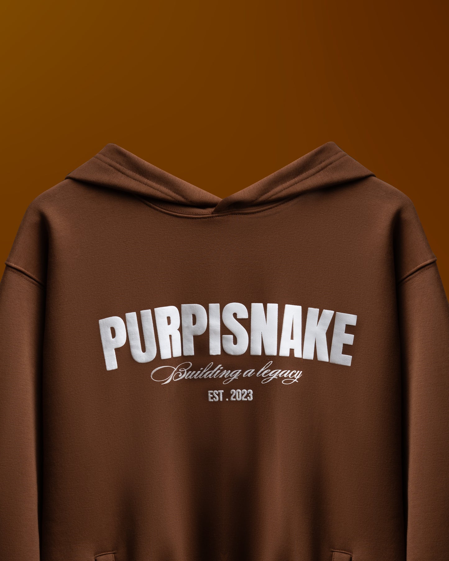 Brown melange hoodie