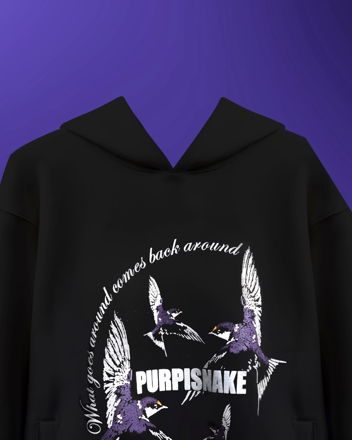 Sky bound purple hoodie