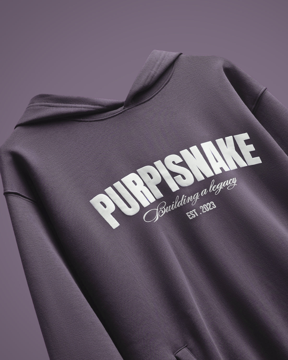 Rock purple melange hoodie