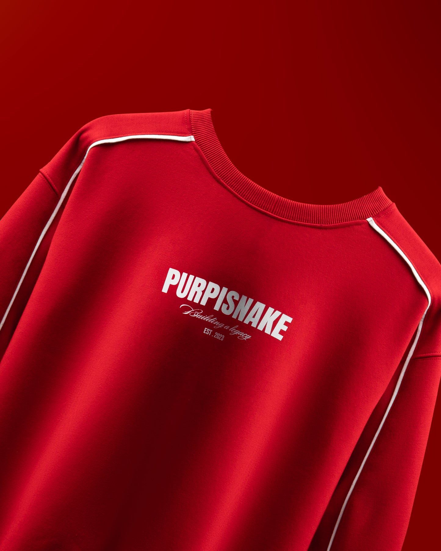 Red piping sweatshirt