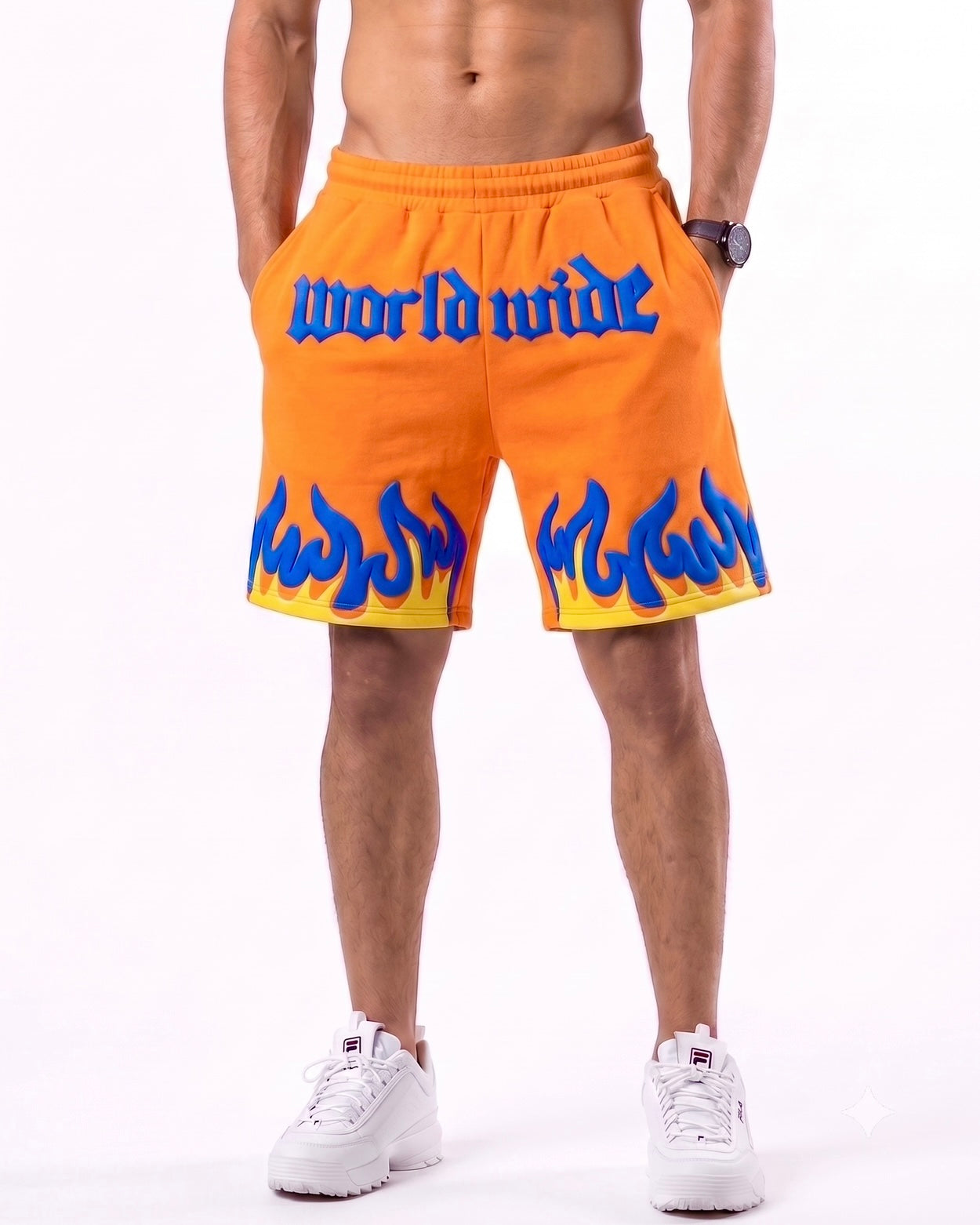 Orange fury shorts