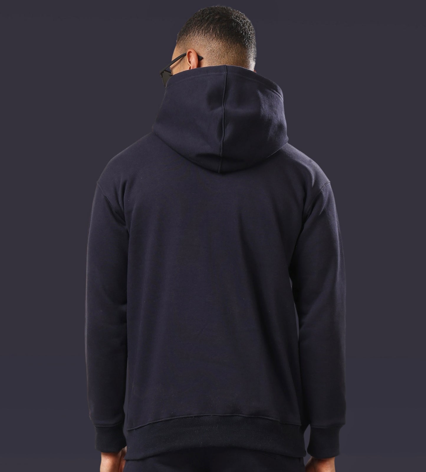 Navy melange hoodie