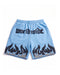 Light blue flame shorts