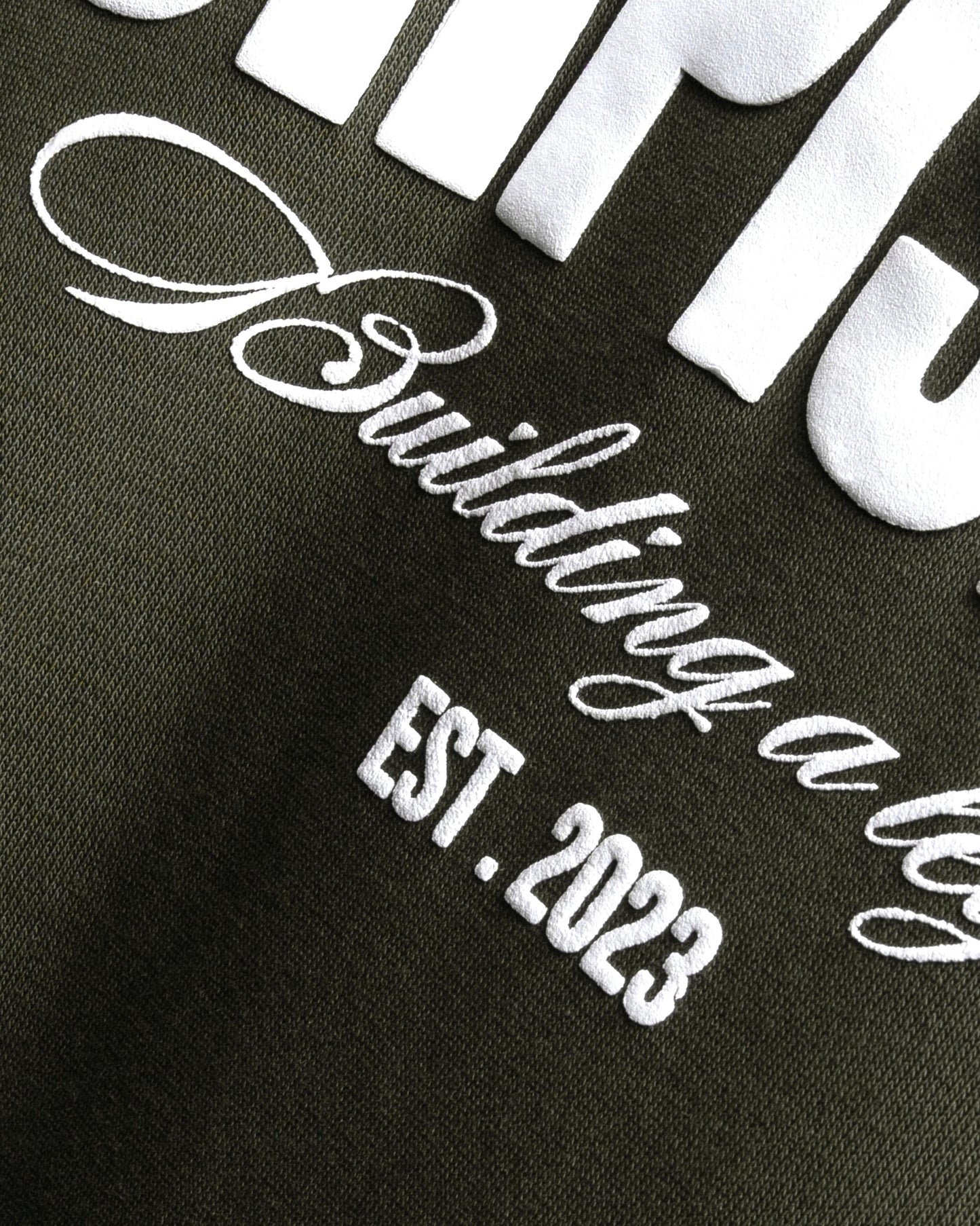 Green melange hoodie