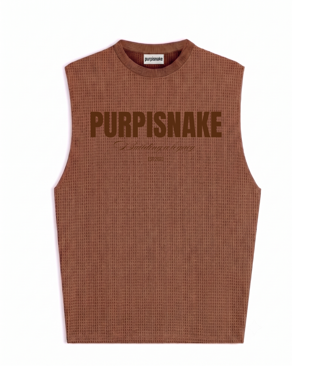 Waffle tank brown