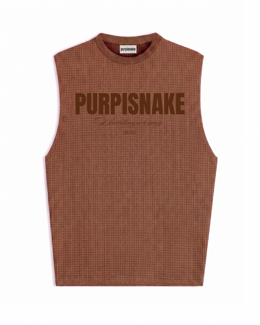 Waffle tank brown