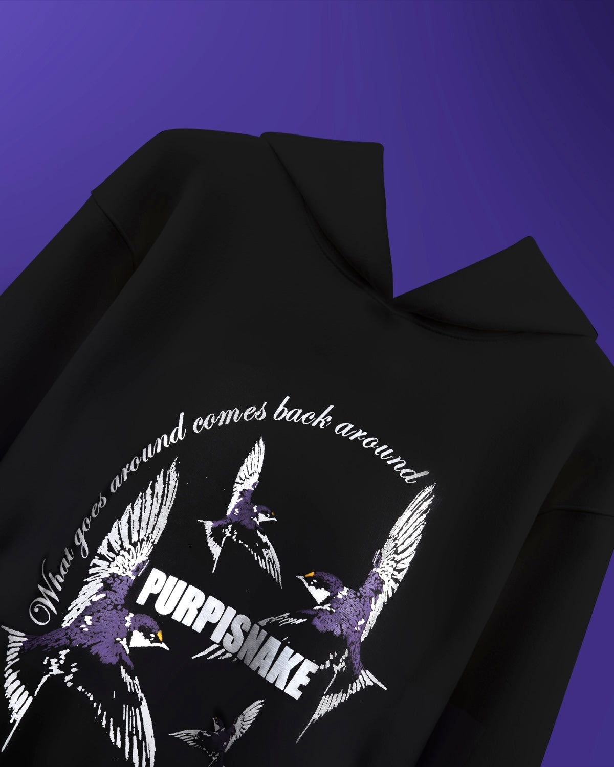 Sky bound purple hoodie