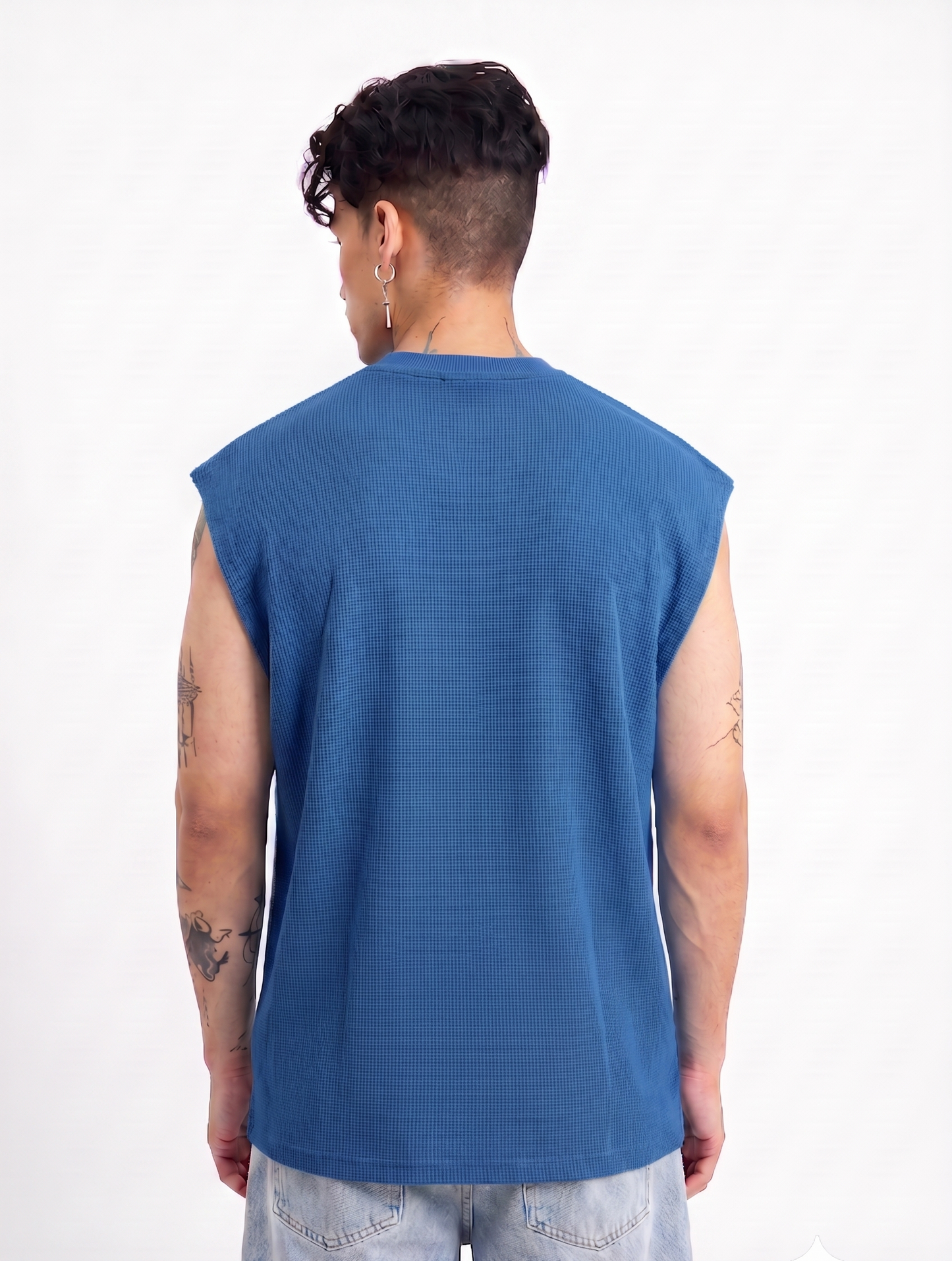 Waffle tank Royal Blue
