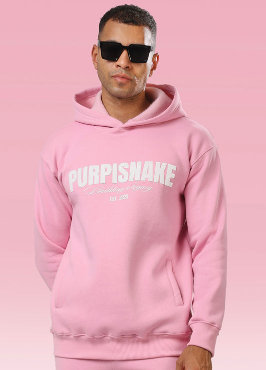Pink melange hoodie