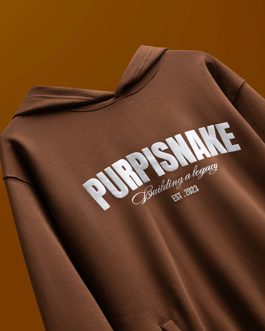 Brown melange hoodie