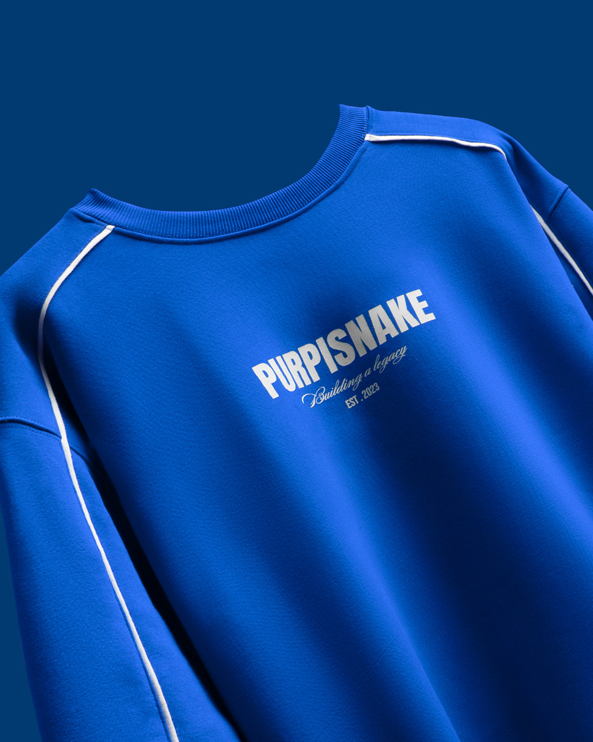 Blue piping sweatshirt