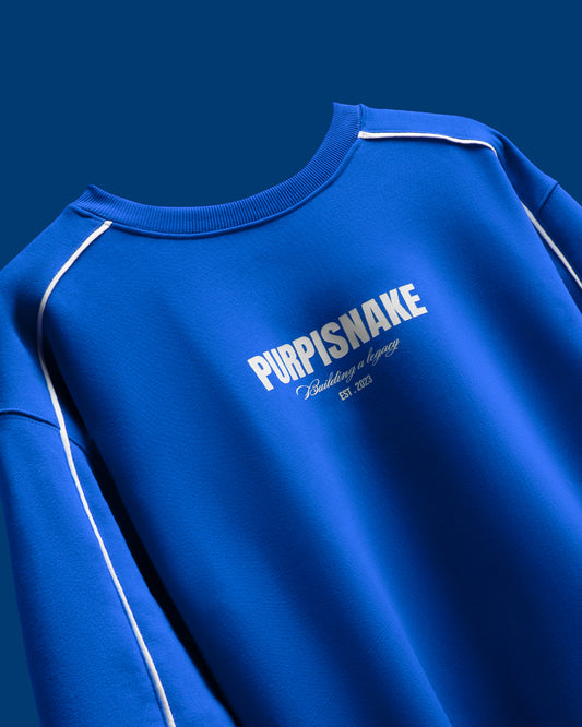 Blue piping sweatshirt