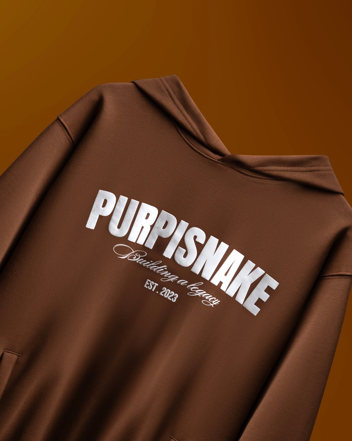 Brown melange hoodie