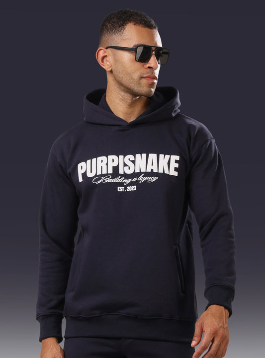Navy melange hoodie