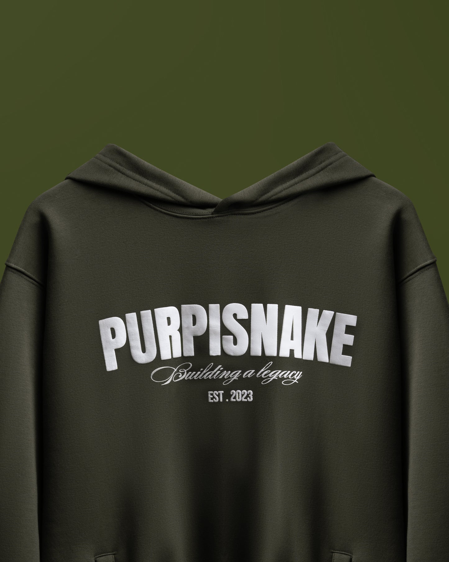 Green melange hoodie