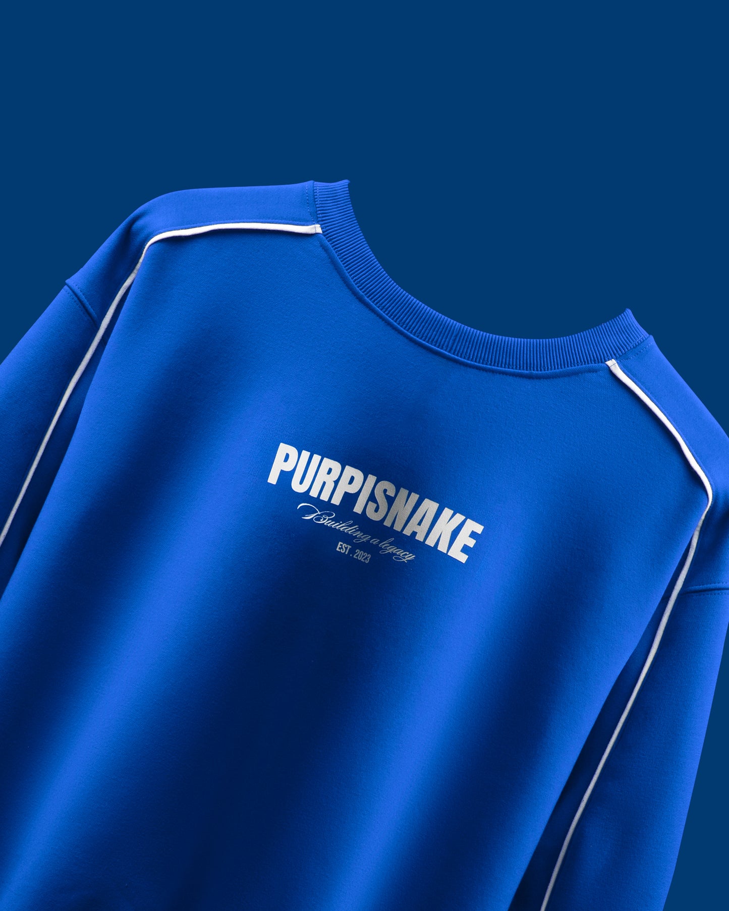 Blue piping sweatshirt