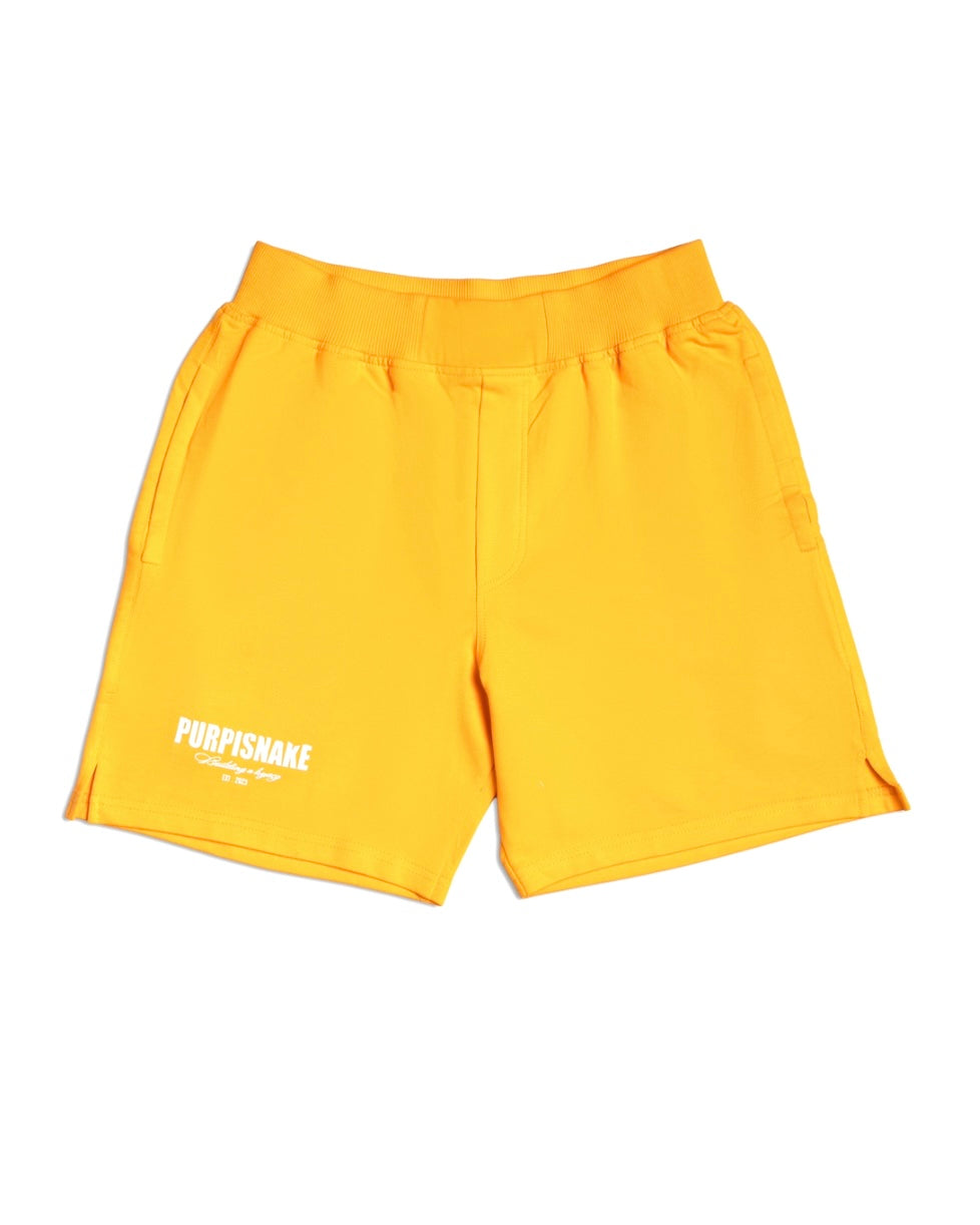 Yellow Logo shorts