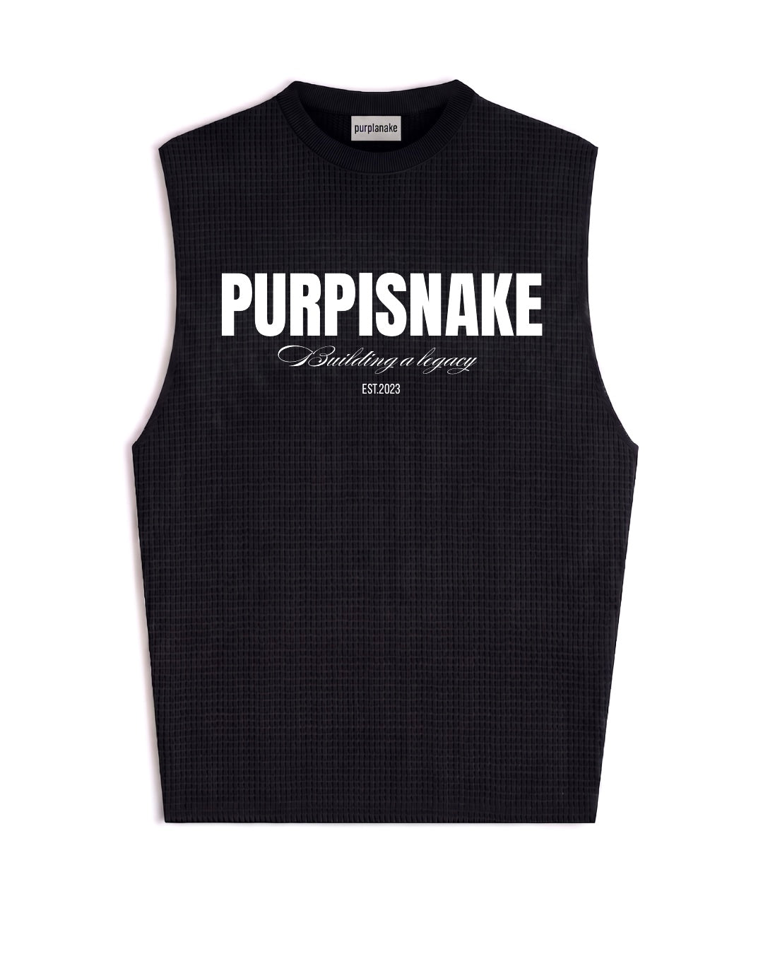 Waffle tank black