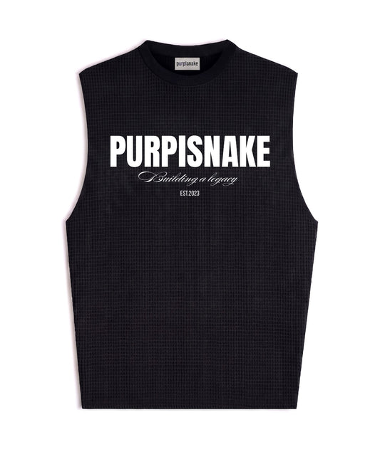 Waffle tank black