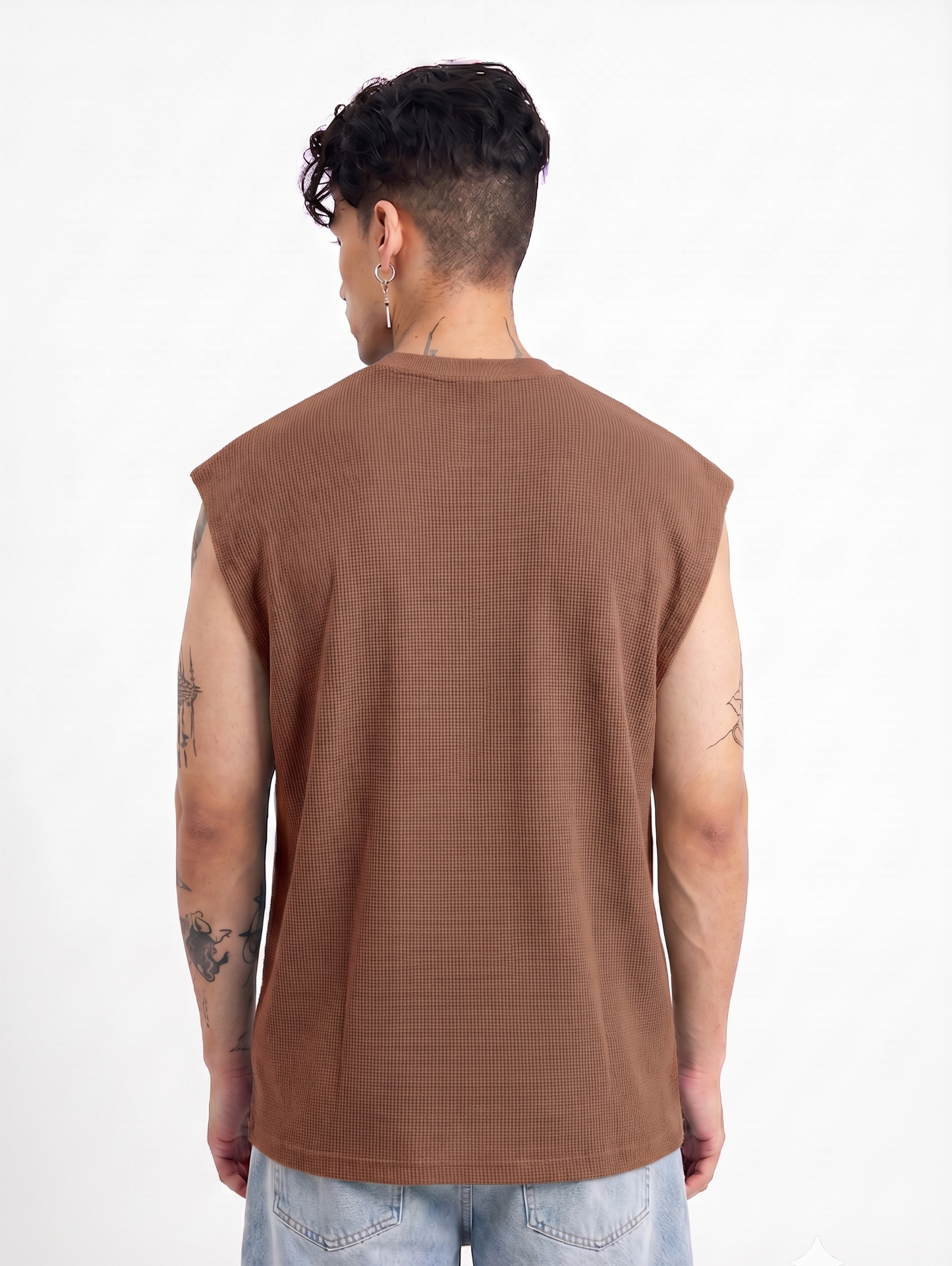 Waffle tank brown