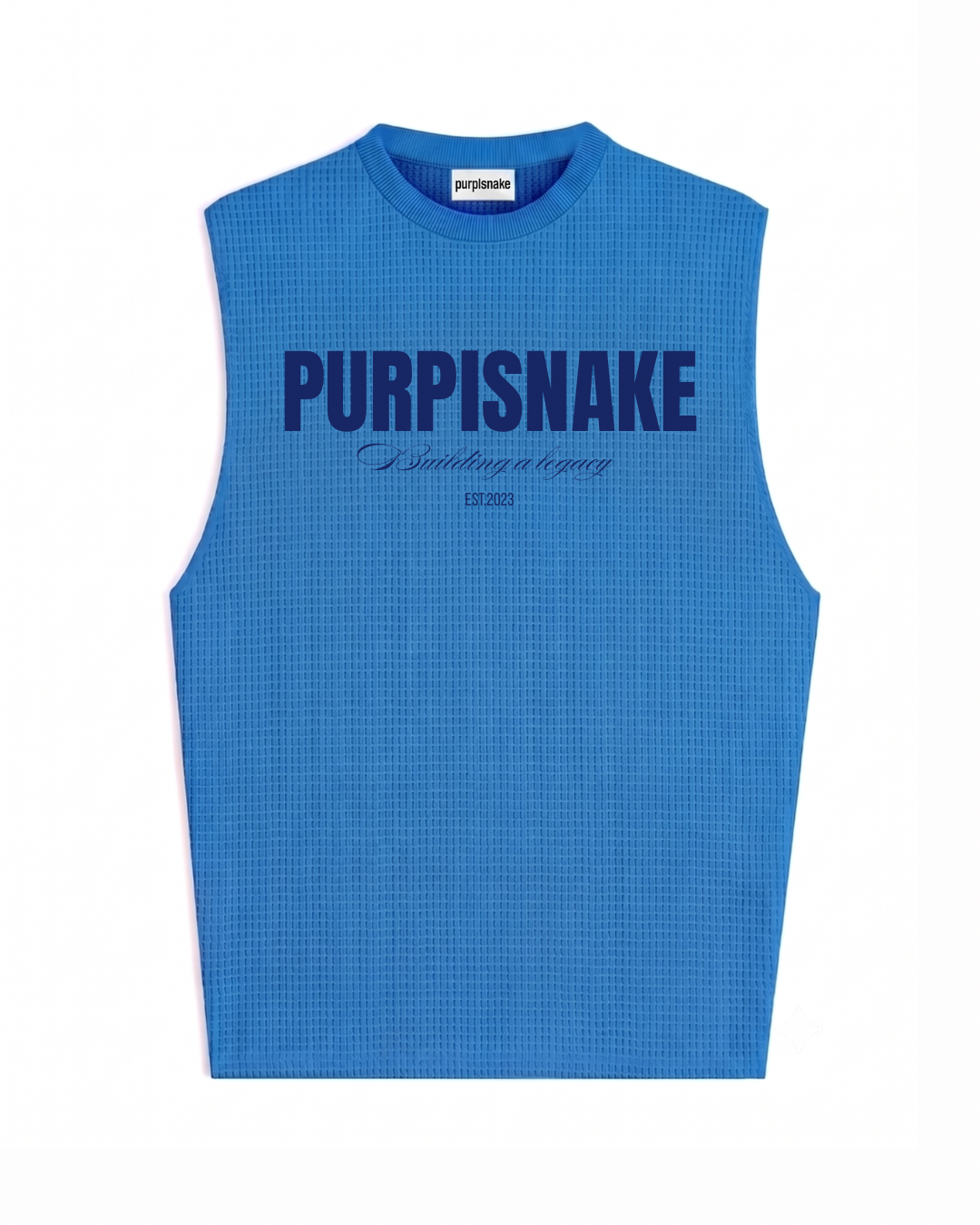 Waffle tank Royal Blue