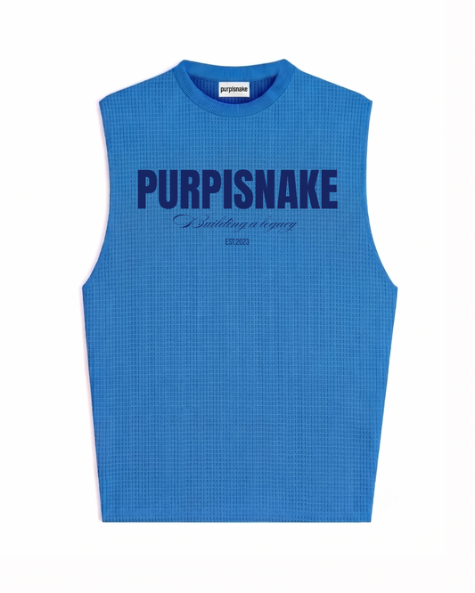 Waffle tank Royal Blue
