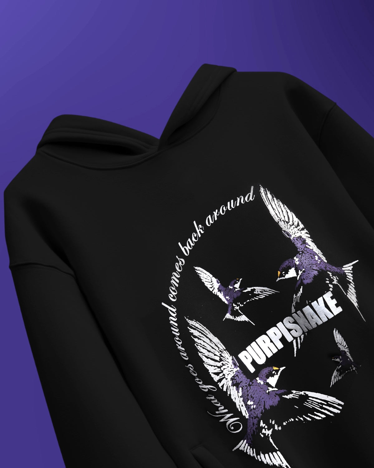 Sky bound purple hoodie